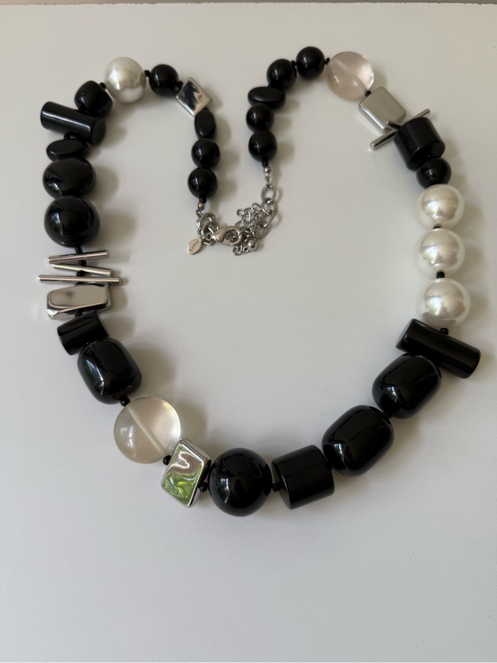 Chico's Polished Silver Charm Necklace - Silver
